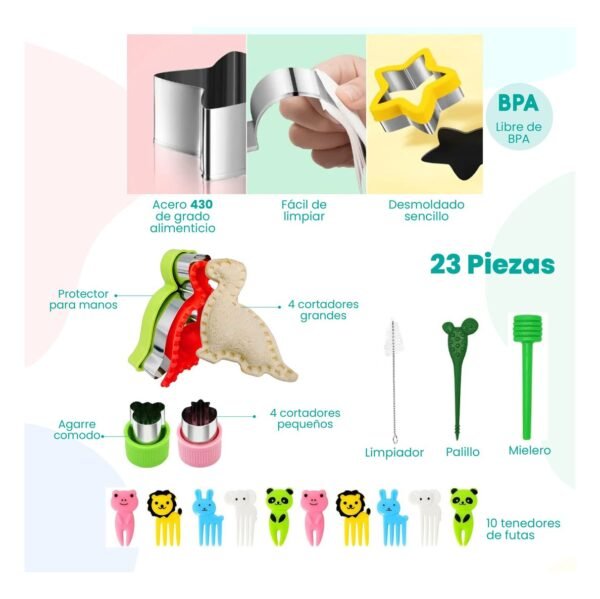 MOLDES DE ALIMENTOS PARA NIÑOS