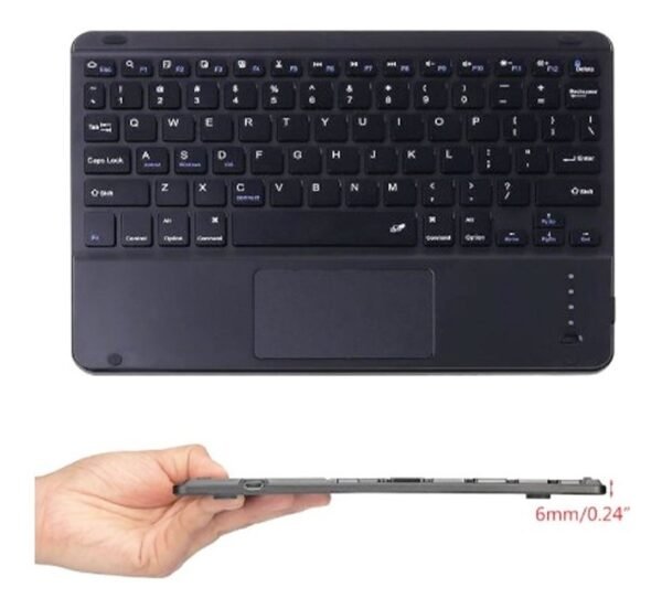 TECLADO INALÁMBRICO SLIM DELGADO RECARGABLE PAD MOUSE TACTIL