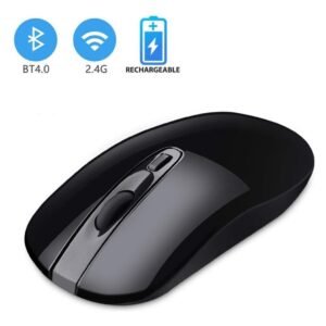 MOUSE INALÁMBRICO 2 EN 1 BLUETOOTH 4.0/2.4G RECARGABLE