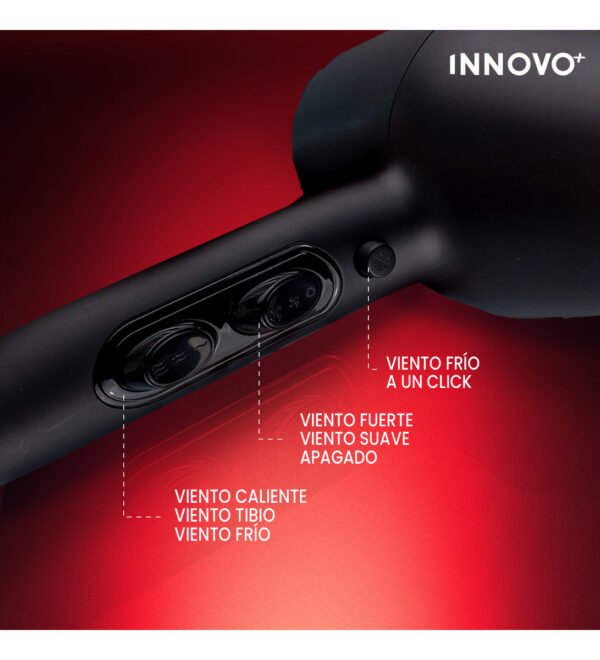 SECADOR PROFESIONAL CON 3 BOQUILLAS 1500W INNOVO VGR 462