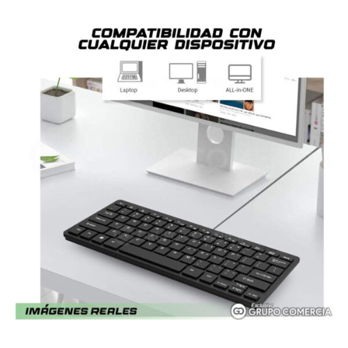 TECLADO DE CABLE USB SLIM PORTABLE MAC PC MINI UNIVERSAL K1000