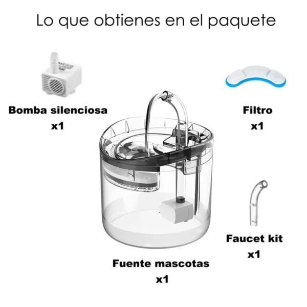 BEBEDERO PARA MASCOTAS TRANSPARENTE