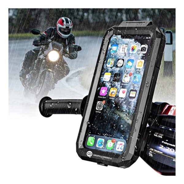 HOLDER MOTO BASE METÁLICA ANTIRROBO ESPEJO UNIVERSAL