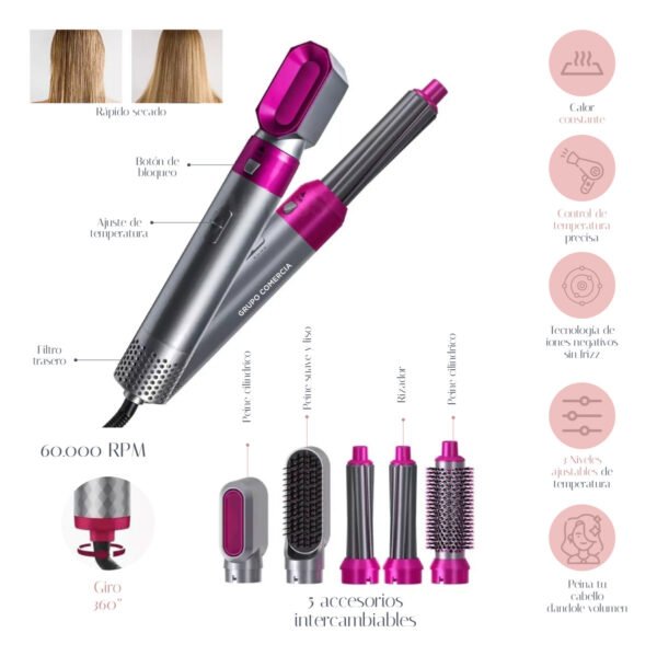 CEPILLO SECADOR TP 5 EN 1