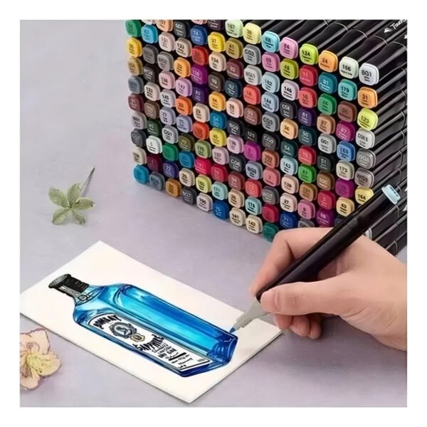 SET DE PLUMONES 168 MARCADORES PLUMONES DOBLE PUNTA ESTUCHE