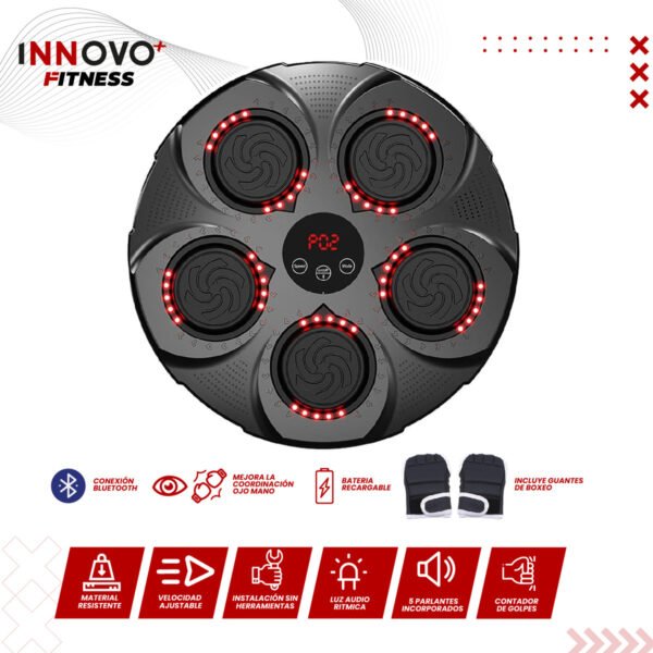 MÁQUINA DE BOXEO MUSICAL INTELIGENTE CON GUANTES DEPORTE