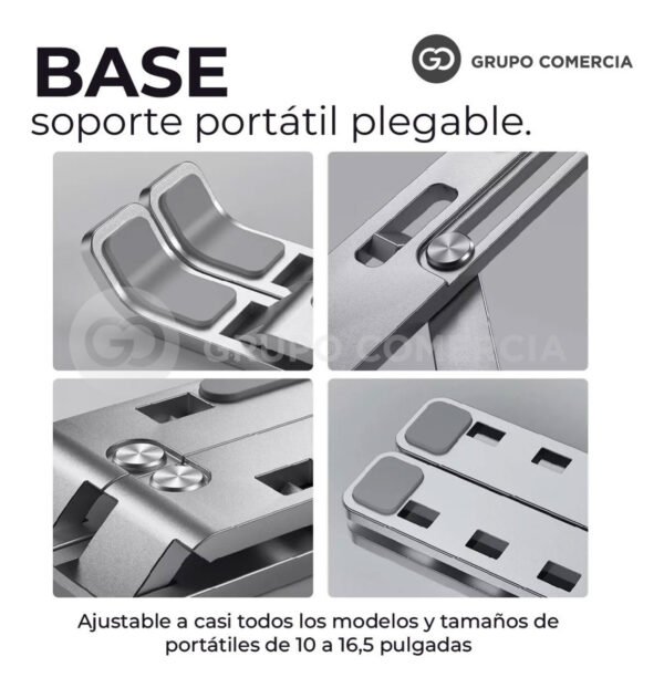 BASE SOPORTE PARA PORTÁTIL TABLET METÁLICA SOLA