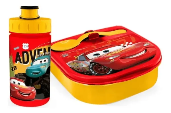 SET DE BOTILITO SANDUCHERA CARS