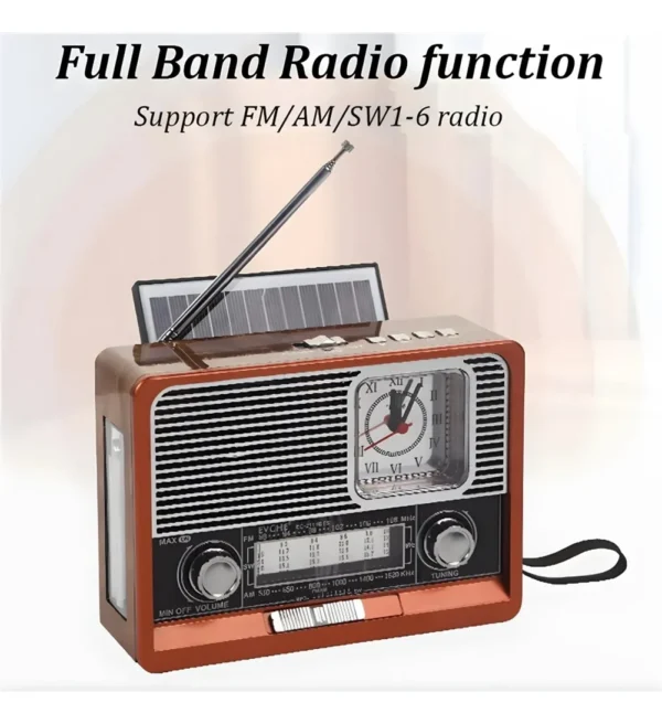 RADIO VINTAGE CON PANEL SOLAR JO