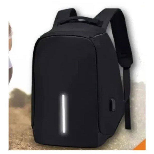 MALETA ANTIRROBO PARA LAPTOP MOCHILA MORRAL CON CABLE USB NEGRA